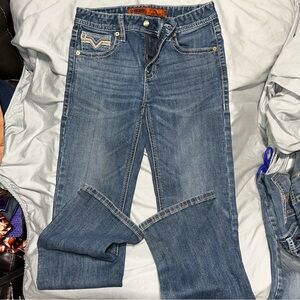 Sz 16R Rock & Roll Denim Blue Jeans adjustable waist